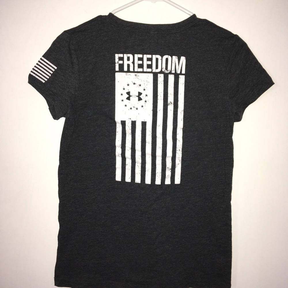 Freedom under armor grey t-shirt
